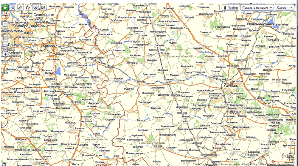 Водораздел Оки и Дона, истоки рек Вёрда и Мокрая Табола, у с Горлово Рязанской области.
